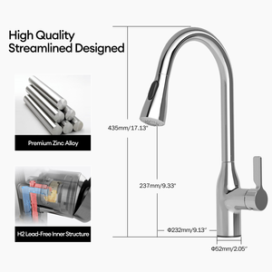 JOMOO Pull-out Spray Kitchen Sink Faucet Mixer Tap With Pull Down Sprayer High Quality Zinc Alloy Ceramic Hotel Chrome Modern