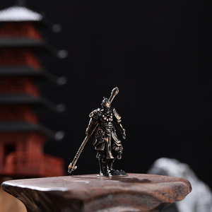 Wukong Yang Jian Đen thần thoại nhân vật trang trí đối tượng Micro trang trí cảnh quan tự làm mô hình bức tượng nhỏ - Product Image 5