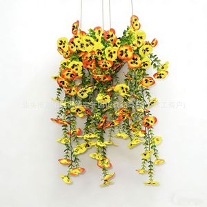 Bouquet mural de fleurs artificielles en soie Baoxuan Garden, pâquerettes, décoration de patio extérieur - Product Image 4