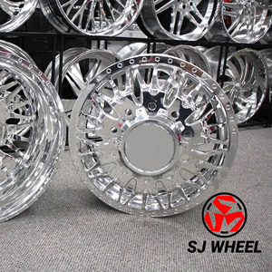 Cerchi Forgiati SJ da <span class=keywords><strong>20</strong></span>-30 Pollici per Camion, Ruote Deep Dish Dually Cromate Lucide per Toyota Tundra, Nissan Titan, Chevy - Product Image 1