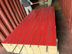 15 18mm Epaisseur 4 8 ft Face en mélamine 7 5 fentes Mdf Board Store Décoration murale Slatwall Display Mdf - Product Image 3