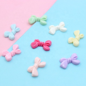 Cabochon plat en résine coréen nœud papillon coloré pour la fabrication de bijoux DIY, boucles d'oreilles, épingles à cheveux, décoration de coques de téléphone, garniture pour slime - Product Image 4