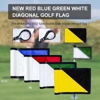 Portable Double Face 3ft Golf Flagstick Hole Cup Set Backyard Putting Green Driving Range Practice Tapis de frappe à deux sections