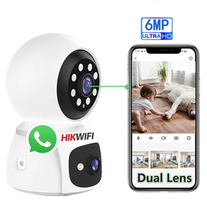 كاميرا هايكويفي الداخلية للأطفال بعدسة مزدوجة 6 ميجابكسل عالية الدقة مع خاصية التحريك والإمالة ورؤية ليلية وكشف الحركة واتصال صوتي ثنائي الاتجاه وإنذار أمان - Product Image 1
