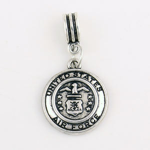 Yiwu Huilin-colgante de plata antigua de la Fuerza Aérea, protector de la costa del ejército de San Cristóbal, cuentas flotantes de EE. UU., IMG 2438 - Product Image 5