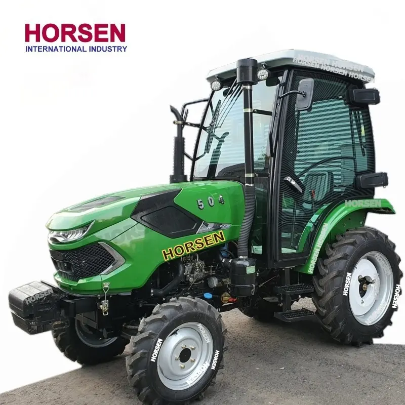 HORSEN 50HP 4WD Farm Tractor Với Front End Loader Slasher Cung Cấp Thêm Mô-men Xoắn Và Sức Mạnh Cần Thiết Cho Công Việc Lớn Hơn