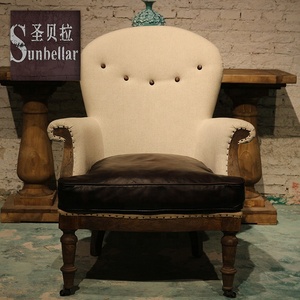 Fácil diseño vintage alta de marco de madera de relleno con esponja de alta densidad Silla de comedor - Product Image 3