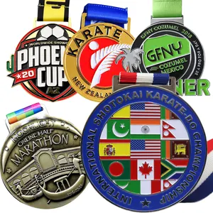 Custom Award Sport Match Medals And Lanyard Boxing Medals Sport Gymnastics Dance Medal