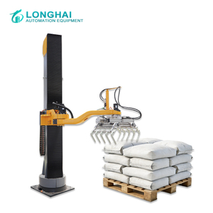 25kg 50kg Bag Column Arm Palletizing Machine Full Automatic Robotic Rotary Bag Palletizer Single Column Bags Palletizer Machine