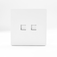Plaque murale Ethernet double port en acier bronze ignifuge A6 B1 pour ordinateur, prise réseau pour bureau et domicile