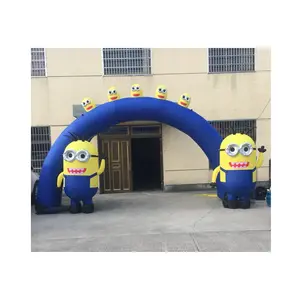 Customized Halloween Arch Decoration Outdoor Inflatable Minion Arch Inflatable Cartoon Character Arch For Party Event