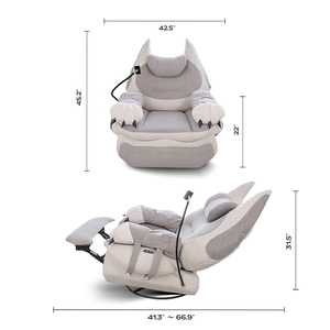 Poltrona Reclinabile Regolabile con Controllo Vocale, Seduta per Home Theater e Gaming, Chaise Longue Elettrica Smart - Product Image 2
