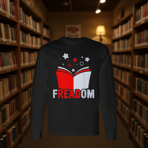 T-shirt à manches longues « Liberté de lire les livres bannis » avec motif bibliothécaire pour la Semaine des livres bannis – Produit promotionnel - Product Image 3