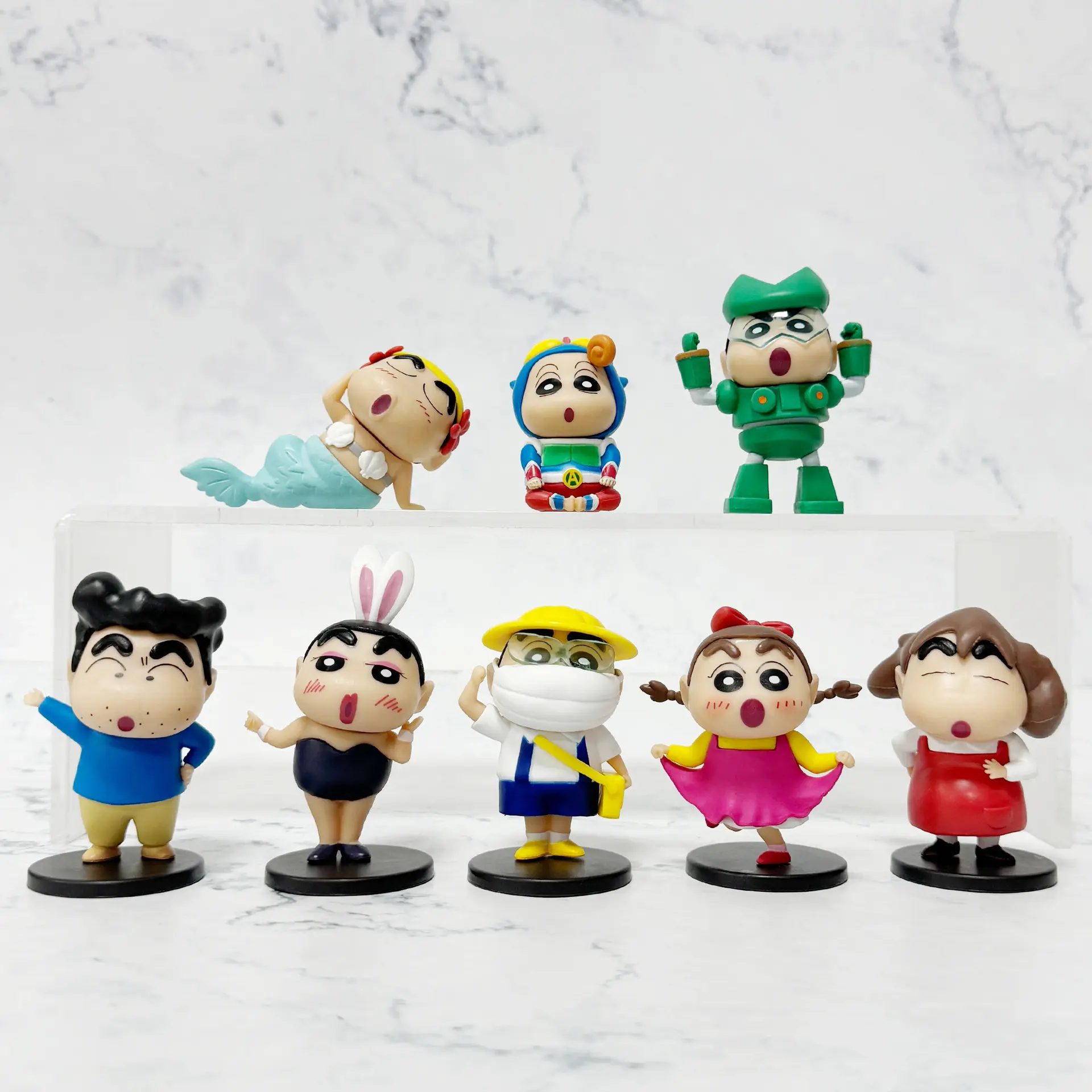 New arrivals Japan anime cartoon toy 3d plastic ornament model Crayon Shin chans figure