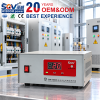 Régulateur de tension automatique SVC TZM-1000VA AVR monophasé à enroulement en cuivre avec écran LCD, stabilisateur de tension de type relais 220V AC