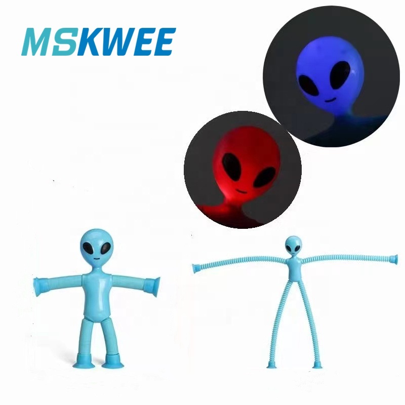 Игрушка-антистресс Mskwee в виде инопланетянина, детская развивающая игрушка-антистресс, выдвижная пластиковая трубка, игрушка для декомпрессии