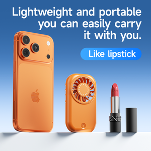 Ventilateur portable pliable à main haute vitesse avec logo personnalisé, vente en gros, 1200 mAh, 5 vitesses, pour voiture et extérieur - Product Image 1