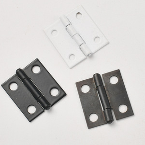 Furniture Hinge 24x25mm Iron Surface <b>Mount</b> Durable Minimalist Design Black White Finish - Product Image 3