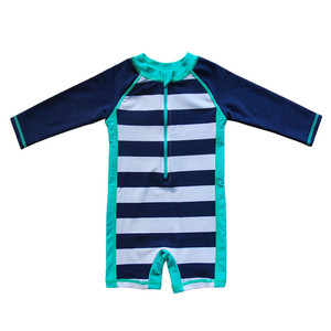 <span class=keywords><strong>Maillot</strong></span> <span class=keywords><strong>de</strong></span> <span class=keywords><strong>bain</strong></span> une pièce pour bébé garçon Sweegentle Summer Beach avec fermeture éclair sur le devant, séchage rapide, spandex/nylon, manches longues, avec chapeau - Product Image 2
