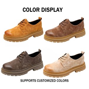 Bottes de travail jaunes en peau de porc de première qualité pour hommes, chaussures à semelle épaisse résistantes à l'usure Goodyear Welt - Product Image 2