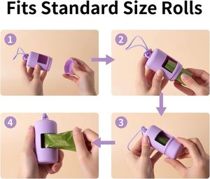 Dispensador de Bolsas para Excrementos de Perro 2026 con Correa, Soporte para Bolsas de Desechos de Perro, Bucle Elástico, Portátil, Ligero, de Plástico, Sin Aroma, con 1 Rollo - Product Image 5