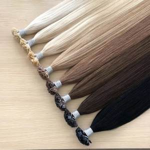 Extensiones de Cabello con Punta Plana Invisible, Cabello Humano con Punta K, Queratina, Cutícula Alineada, Suaves, Ligeras, Cómodas, Sin Daños, Punta Plana - Product Image 1