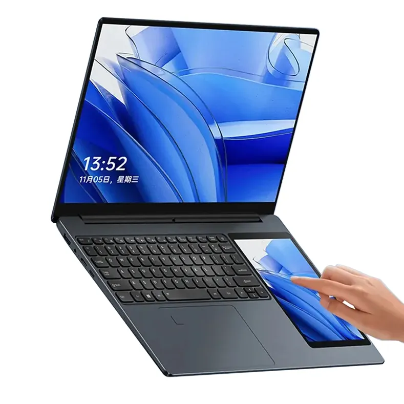 Dubbel Scherm Laptop Win 11 Touchscreen 15.6 Computer 2Tb Ssd Student Alder Lake N100 Laptop