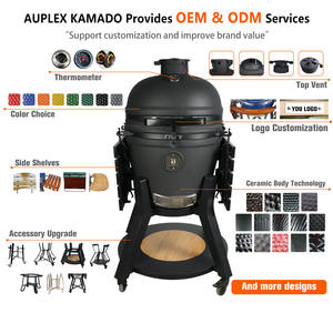 Parrilla Kamado Auplex de 21 Pulgadas, Alta Calidad y Configuración con Bisagra de Aire, Parrilla Grande para Exteriores, Jardín y Camping - Product Image 5