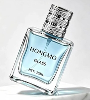 Botella de Perfume Cuadrada de Vidrio de 30 ml al por Mayor, OEM ODM, Logotipo Personalizado, Tapa Metálica Plateada Texturizada, Envase Vacío para Fragancias en Spray