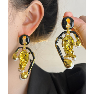 Pendientes <span class=keywords><strong>de</strong></span> gota <span class=keywords><strong>de</strong></span> orejas <span class=keywords><strong>de</strong></span> <span class=keywords><strong>boca</strong></span> <span class=keywords><strong>de</strong></span> nariz Vintage Medieval para mujer pendientes <span class=keywords><strong>de</strong></span> cara humana <span class=keywords><strong>de</strong></span> estilo francés pendiente asimétrico <span class=keywords><strong>de</strong></span> alta resistencia (ES537) - Product Image 2