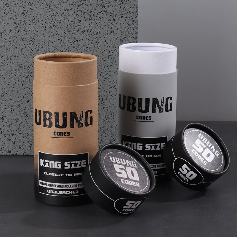 Tiandi Cover Round Kraft Paper Packaging Tube Customized Cosmetics Tea Paper Tube Printing Customization