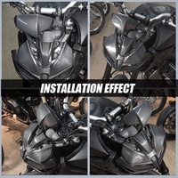Pelindung Lampu Depan Atas Motor XXUN, Trim Lampu Depan, Fairing untuk Yamaha MT09 MT-09 MT 09 2018 2019 2020