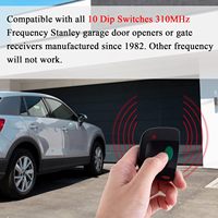 Télécommande de porte de garage 310 MHz avec 10 commutateurs DIP, émetteur universel de remplacement pour ouvre-porte 1050 1082 1094 S219 S220