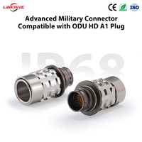 Connecteur circulaire militaire Linkhive A11WAM-P27XBC00-0000 à sertir, mâle, avec contacts plaqués or en alliage de cuivre, conception personnalisée
