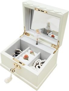 Boîte de rangement pour bijoux de musique, luxe, personnalisée avec logo, en bois, étui de protection pour colliers, bracelets, bagues, boucles d'oreilles - Product Image 4