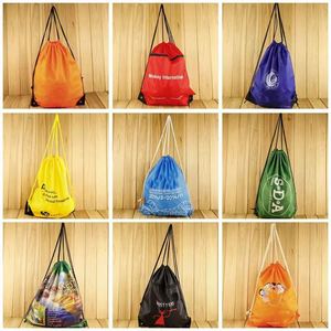 Design Custom logo Promotional Gift Sublimation Printed Nylon Polyester <b>Drawstring</b> <b>Backpack</b> Bag - Product Image 6