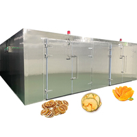 Fruitdroger voor het drogen van mango's en bananen, commerciële dehydrator met grote capaciteit (500-2000 kg), PLC-gestuurde groentedroogmachine