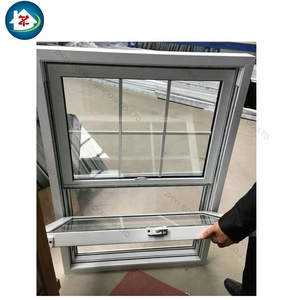 Tùy chỉnh hiện đại thanh lịch duy nhất đôi Vinyl treo cửa sổ kính bay màn hình tinh tế uPVC thay thế căn hộ nhựa louver - Product Image 3