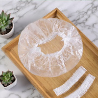 100 Housses Alimentaires Réutilisables Imperméables en PE Transparent avec Bandes Élastiques