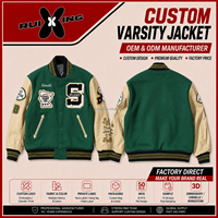 Chaqueta Varsity de Béisbol Personalizada con Letras Bordadas en Chenille, Chaqueta Bomber Varsity para Hombre