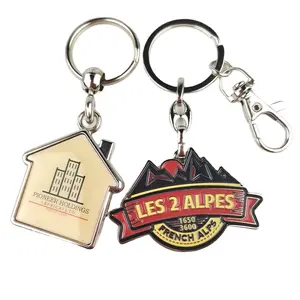 Porte-clés promotionnel avec logo personnalisé Porte-clés personnalisé pendentif en métal émaillé dur doux pour la décoration de sacs