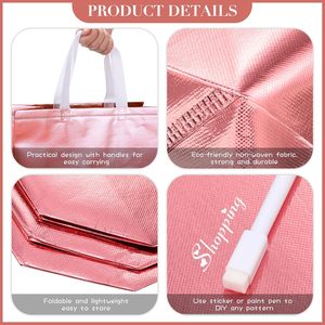 Bolsa de papel de aluminio no tejida con asa Sac Non Tisse para embalaje cosmético Tradeshow Party Bag - Product Image 3