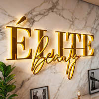 Lettres LED personnalisées Halo éclairées par l'arrière Lettres en relief éclairées par LED Panneau lumineux intérieur Réception Murale pour usage professionnel