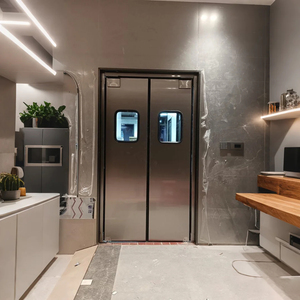 Porte battante commerciale certifiée en acier inoxydable, à fermeture automatique, à double action, résistante aux chocs, pour supermarché et cuisine - Product Image 1