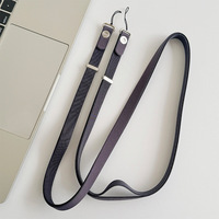 Étui magnétique pour iPhone 17 avec cordon tour de cou anti-perte en polyester, design unisexe