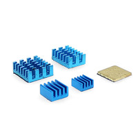 Raspberry Pi 3B/4B Adhesive Backed Copper/Aluminum Heat Sink Kit 5 Piece/Set for Chip Cooling and Thermal Conduction