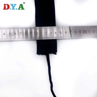 Élastique tricoté noir blanc de 4cm avec cordon pour ceinture de vêtement Textile de maison