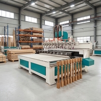 Machine de gravure sur bois CNC multi-broches à 8 têtes pour la gravure de motifs décoratifs sur meubles et portes en série