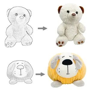 Wholesale Custom Stuffed Plush Animals Cute Soft Toy Stuffed Plush Material And Custom Sizes Toy Animal Toy Dolls For Kids