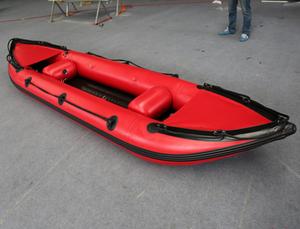 Qingdao Haohai 2.1-4m Kayak de pêche bateau gonflable <span class=keywords><strong>à</strong></span> moteur Kayak <span class=keywords><strong>à</strong></span> <span class=keywords><strong>pédale</strong></span> unique pour 2 personnes PVC coque <span class=keywords><strong>canoë</strong></span> pour la dérive - Product Image 2